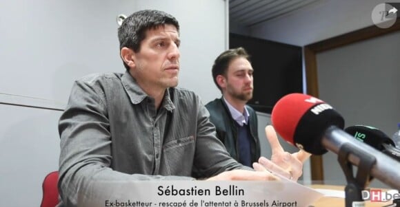 Sébastien Bellin en conférence de presse en Belgique le 17 mars 2017.