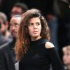 Noura El Shwekh, la compagne de Jo-Wilfried Tsonga, enceinte de leur premier enfant, était présente le 2 novembre 2016 à l'AccorHotels Arena à Paris pour assister à sa qualification pour les 8e de finale du BNP Paribas Masters 1000 aux dépens de l'Espagnol Ramos-Vinolas. © Cyril Moreau / Veeren / Bestimage