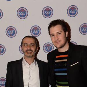 Exclusif - Arié Levy (Président de Sauveteurs Sans Frontières) et l'artiste Johann Perathoner - Gala des "Sauveteurs Sans Frontières" à l'hôtel du Collectionneur à Paris le 20 mars 2017. Sauveteurs Sans Frontières a pour mission de porter assistance à des personnes en danger dans le monde entier. Son credo : « Qui sauve une vie, sauve l'humanité ». © Rachid Bellak/Bestimage