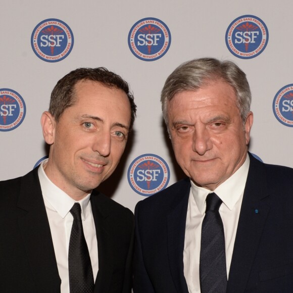 Exclusif - Gad Elmaleh et Sidney Toledano - Gala des "Sauveteurs Sans Frontières" à l'hôtel du Collectionneur à Paris le 20 mars 2017. Sauveteurs Sans Frontières a pour mission de porter assistance à des personnes en danger dans le monde entier. Son credo : « Qui sauve une vie, sauve l'humanité ». © Rachid Bellak/Bestimage