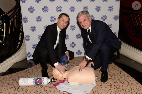 Exclusif - Gad Elmaleh et Sidney Toledano - Gala des "Sauveteurs Sans Frontières" à l'hôtel du Collectionneur à Paris le 20 mars 2017. Sauveteurs Sans Frontières a pour mission de porter assistance à des personnes en danger dans le monde entier. Son credo : « Qui sauve une vie, sauve l'humanité ». © Rachid Bellak/Bestimage