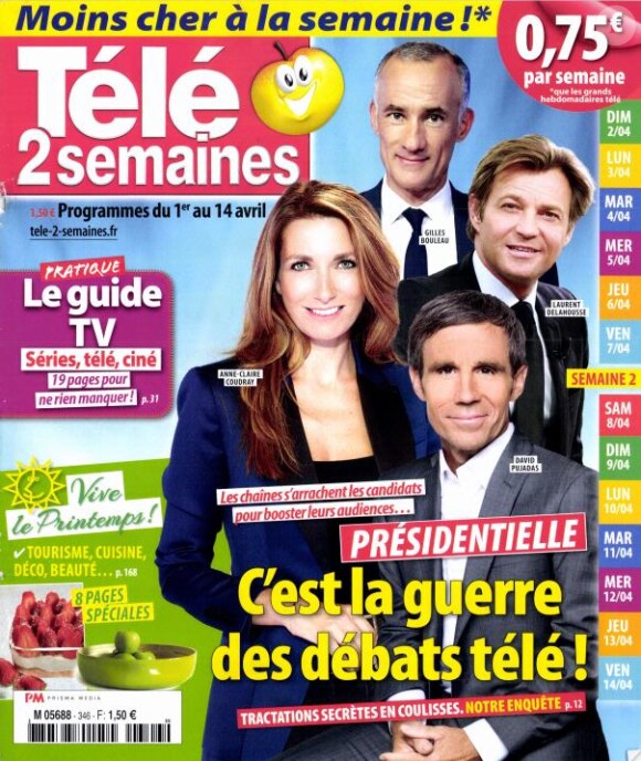 Couverture de "Télé 2 semaines", numéro 346, programmes du 1er au 14 avril 2017.