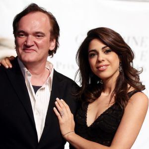 Quentin Tarantino et sa compagne Daniela Pick - Photocall de la cérémonie du Prix Lumière lors du 8ème Festival Lumière à Lyon. Le 14 octobre 2016