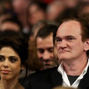 Quentin Tarantino et sa compagne Daniella Pick à la cérémonie d'ouverture du 8ème festival Lumière de Lyon, le 8 octobre 2016.