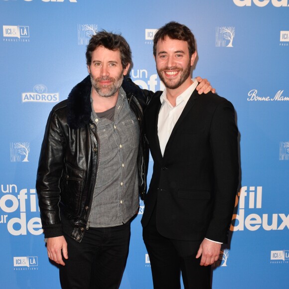 Jalil Lespert et son frère Yaniss Lespert à l'avant-première du film "Un profil pour deux" au cinéma UGC Normandie à Paris, France, le 27 mars 2017. © Coadic Guirec/Bestimage