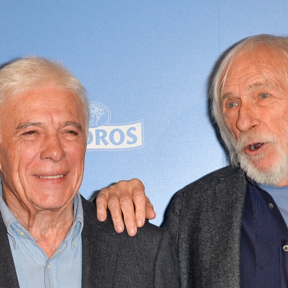 Guy Bedos et Pierre Richard à l'avant-première du film "Un profil pour deux" au cinéma UGC Normandie à Paris, France, le 27 mars 2017. © Coadic Guirec/Bestimage