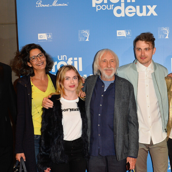 Ceyla Lacerda, son mari Pierre Richard et ses petis-enfants Lucille (Gauche) et Arthur (Droite) à l'avant-première du film "Un profil pour deux" au cinéma UGC Normandie à Paris, France, le 27 mars 2017. © Coadic Guirec/Bestimage