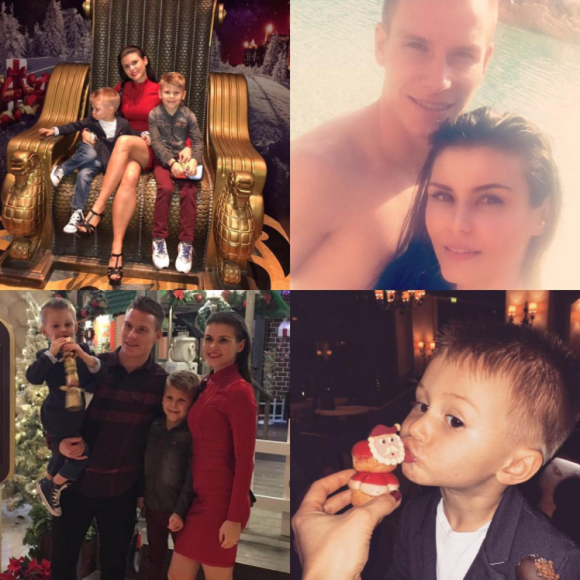 Kevin Gameiro, photomontage de ses vacances en famille à Dubai avec sa femme Lina et leurs deux garçons lors des fêtes de fin d'année 2016, photo Instagram.