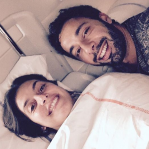 Laetitia Milot et son mari Badri à l'hôpital - Photo publiée sur Instagram le 25 mars 2017