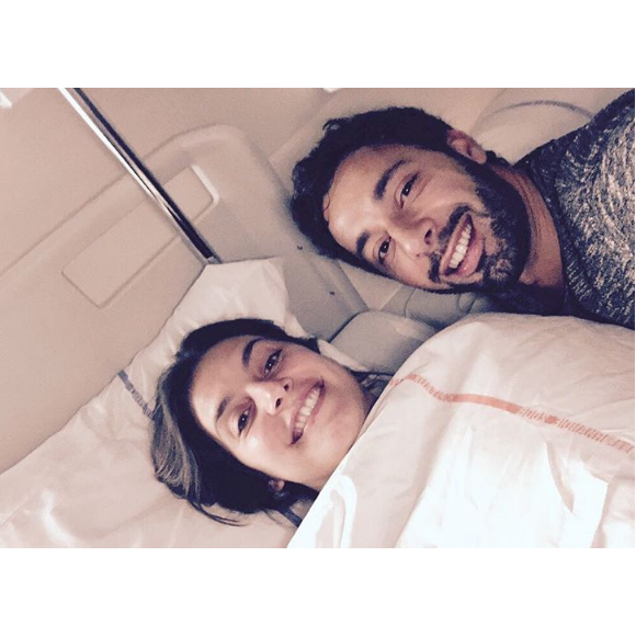 Laetitia Milot et son mari Badri à l'hôpital - Photo publiée sur Instagram le 25 mars 2017
