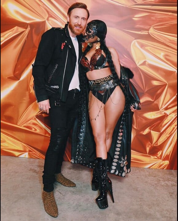 Nicki Minaj sur le tournage du clip de la chanson "Light My Body" (de David Guetta, feat. Lil Wayne et Nicki Minaj). Mars 2017.