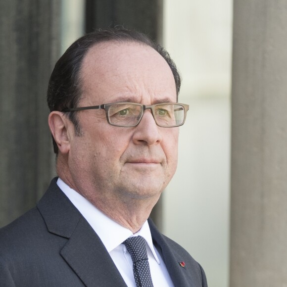 François Hollande reçoit le président allemand Frank-Walter Steinmeier au palais de l'Elysée à Paris le 30 mars 2017. © Pierre Perusseau / Bestimage