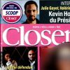 Couverture du magazine "Closer" en kiosques le 31 mars 2017.