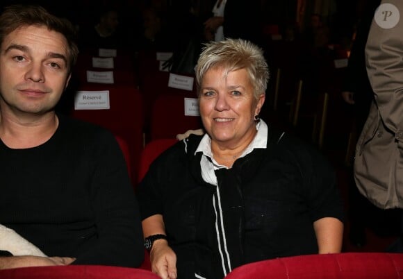Jean-Philippe Lemonnier et Mimie Mathy lors de la réception organisée en l'honneur de l'entrée de Nikos Aliagas au musée Grévin. Paris, le 7 décembre 2016. © Dominique Jacovides/Bestimage