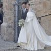 Alejandro Santo Domingo et Lady Charlotte Wellesley lors de leur mariage en Andalousie le 28 mai 2016. Le couple attend son premier enfant pour l'été 2017.