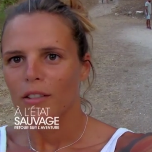 Laure Manaudou entourée de ses frères et de son chéri Jérémy Frérot. Emission "A l'état sauvage". Sur M6, le 4 avril 2017.