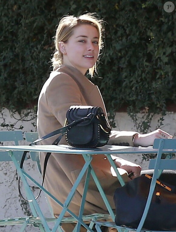Amber Heard promène ses chiens et déjeune avec une amie à Los Feliz, le 26 janvier 2017