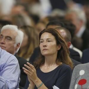 Thierry Herzog, Guillaume Sarkozy, Marisa Bruni Tedeschi (Marisa Borini), mère de Carla Bruni - Congrès fondateur des Républicains au Paris Events Center de la Porte de la Villette, à Paris le 30 mai 2015.  France's main right-wing party UMP congress to mark the foundation of the movement Les Republicains (The Republicans) in Paris on May 30, 2015. Members of the right-wing party voted 83 percent in favor of the party's name change, as his scandal-tainted party seeks to improve its image ahead of the 2017 presidential race.30/05/2015 - Paris