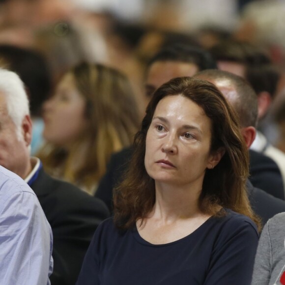 Guillaume Sarkozy, Marisa Bruni Tedeschi (Marisa Borini), mère de Carla Bruni - Congrès fondateur des Républicains au Paris Events Center de la Porte de la Villette, à Paris le 30 mai 2015.  France's main right-wing party UMP congress to mark the foundation of the movement Les Republicains (The Republicans) in Paris on May 30, 2015. Members of the right-wing party voted 83 percent in favor of the party's name change, as his scandal-tainted party seeks to improve its image ahead of the 2017 presidential race.30/05/2015 - Paris