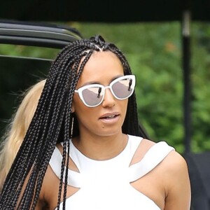 Melanie Brown (Mel B) arrive à un rendez-vous avec ses avocats à Beverly Hills, le 7 avril 2017