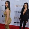 Kim et Kourtney Kardashian à l'avant-première du film "The Promise" au TCL Chinese Theatre à Hollywood, Los Angeles, le 12 avril 2017