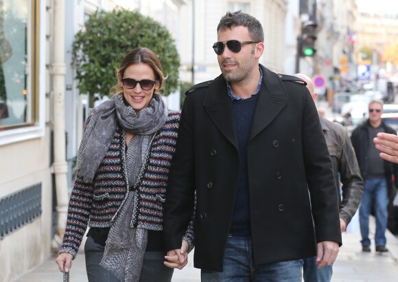 Ben Affleck et Jennifer Garner à Paris. L'acteur est dans la capitale pour faire la promotion de son film "Argo". Le 15 octobre 2012.