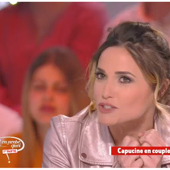 Capucine Anav évoque ses retrouvailles avec Louis Sarkozy. Emission "Il en pense quoi Camille ?", sur C8, le 15 avril 2017.