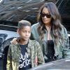 La La Anthony et son fils Kiyan sont allés rendre visite à Kim Kardashian dans son appartement à New York le 4 octobre 2016.