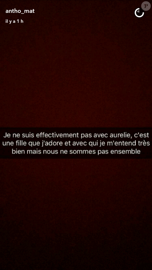 Aurélie Dotremont - Snapchat, 17 avril 2017