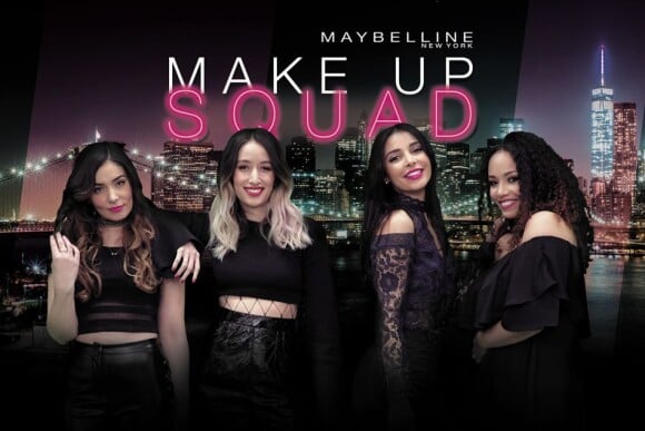 Maybelline présente la MakeUp Squad, formée par Sananas, Alex Closet, Amivi et Peek a Booo.