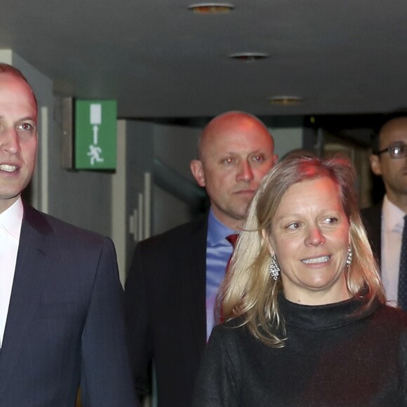 Le prince William, duc de Cambridge, assiste à la projection d'un documentaire de la BBC "Mind over marathon" dans le cadre d'une campagne sur les maladies mentales à Londres le 18 avril 2017.