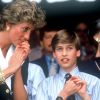 La princesse Diana et son fils William à Wimbledon en 1995