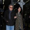 George Clooney et sa femme Amal Alamuddin (enceinte) arrivent à Londres par l'Eurostar le 26 février 2017.
