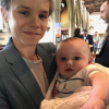 Romeo Beckham lors du baptême de son filleul Otis - Photo publiée sur Instagram le 24 avril 2017