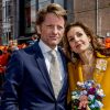 Le prince Pieter-Christiaan et la princesse Anita lors des célébrations publiques du 50e anniversaire du roi Willem-Alexander des Pays-Bas le 27 avril 2017 à Tilburg, dans le sud du pays.