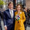 Le prince Pieter-Christiaan et la princesse Anita lors des célébrations publiques du 50e anniversaire du roi Willem-Alexander des Pays-Bas le 27 avril 2017 à Tilburg, dans le sud du pays.