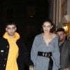 Gigi Hadid et son compagnon Zayn Malik quittent un restaurant et rentrent à l'hôtel George V à Paris le 3 mars 2017.