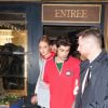 Gigi Hadid avec son compagnon Zayn Malik quittent le restaurant Laperouse après la soirée Hilfiger à Paris le 28 février 2017.