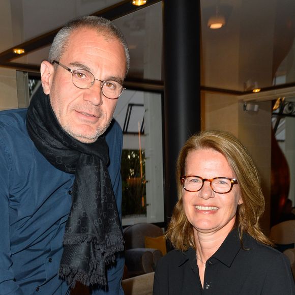 Semi-Exclusif - Laurent Weil et sa femme Fiona - Inauguration du nouvel hôtel l' Hermitage du groupe Barrière à La Baule Cet hiver, le palace baulois a été en travaux durant six mois. Le temps de refaire toute la décoration, de créer un spa et d'ouvrir plus sa terrasse vers la mer. C'est Chantal Peyrat qui a signé cette rénovation. Elle était déjà intervenue sur l'Hôtel Royal il y a deux ans. La Baule, le 29 Avril 2017 © Guirec Coadic / Bestimage