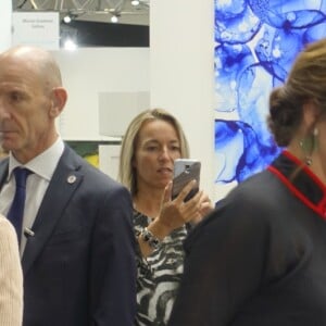 Semi-Exclusif - La princesse Caroline de Hanovre à l'inauguration de l'exposition artmonte-carlo à Monaco le 28 avril 2017 © Claudia Albuquerque / Bestimage