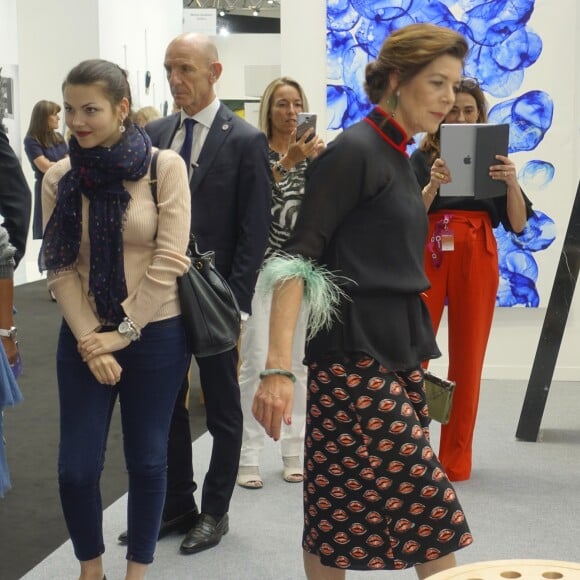 Semi-Exclusif - La princesse Caroline de Hanovre à l'inauguration de l'exposition artmonte-carlo à Monaco le 28 avril 2017 © Claudia Albuquerque / Bestimage