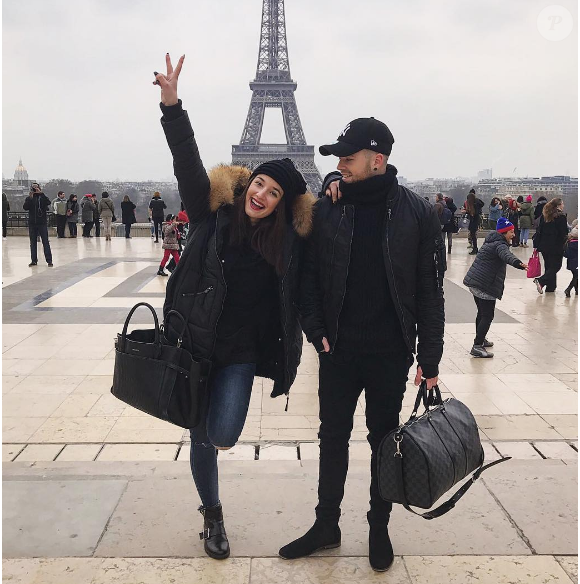 Ma2x et sa chérie Margot Malmaison - Photo publiée sur Twitter en février 2017