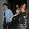 Sofia Vergara quitte le restaurant Craig avec son fils Manolo à West Hollywood le 20 avril 2017.