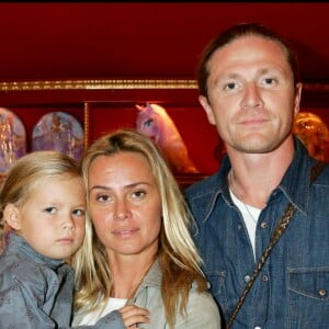 Emmanuel Petit, Agathe de la Fontaine et Zoé en 2005 au Cirque d'hiver, à Paris.