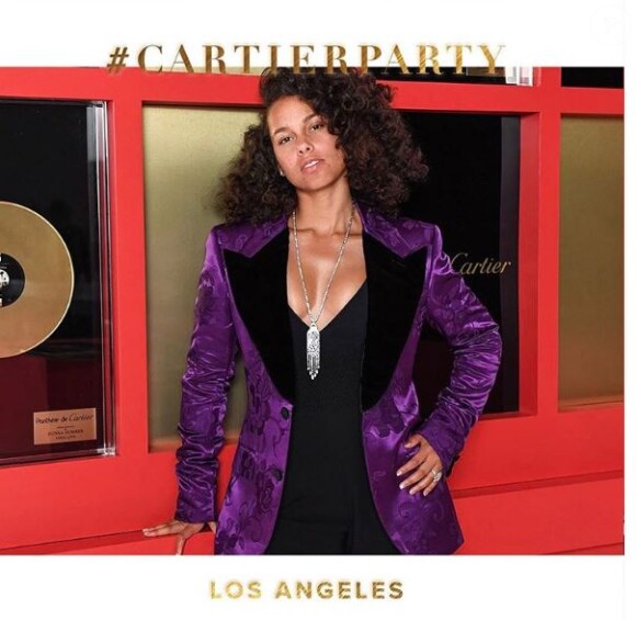 Alicia Keys lors de la soirée Panthère de Cartier aux studios Milk à Los Angeles, le 5 mai 2017.