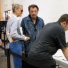 Exclusif  - Johnny Hallyday, sa femme Laeticia au bureau de vote de Los Angeles pour les élections présidentielles françaises de 2017. Le 6 mai 2017 © Chris Delmas / Bestimage
