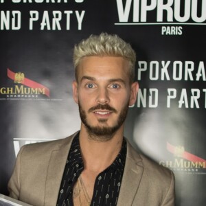 Exclusif - Matt Pokora (M. Pokora) reçoit son disque de diamant (500.000 albums) au restaurant la "Gioia" à Paris, le 10 mai 2017. © Rachid Bellack/Bestimage  No Web No Blog - Belgique et Suisse10/05/2017 - Paris