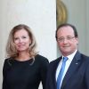 Francois Hollande et Valerie Trierweiler - Diner en l'honneur de Mr Joachim Gauck president federal d'Allemagne au palais de l'Elysee a Paris le 3 septembre 2013.