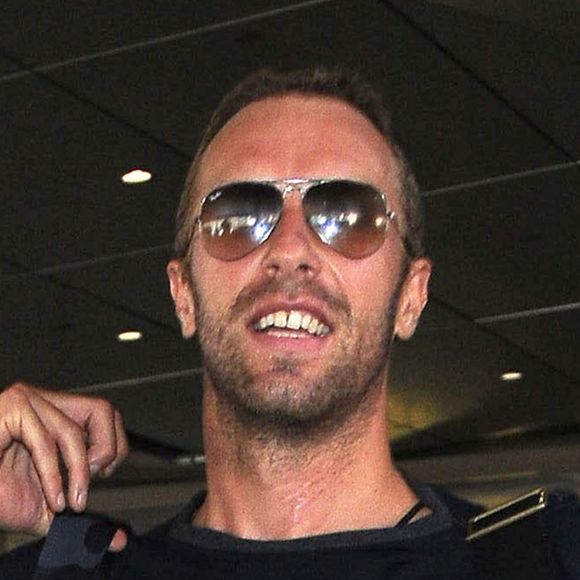 Chris Martin arrive à Los Angeles le 6 septembre 2014.