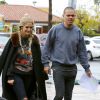 Exclusif - Ashlee Simpson et son mari Evan Ross quittent un restaurant à Sherman Oaks le 12 janvier 2017. E